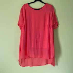 Vince Camuto  2X double layer Soft Coral Top never worn w tag